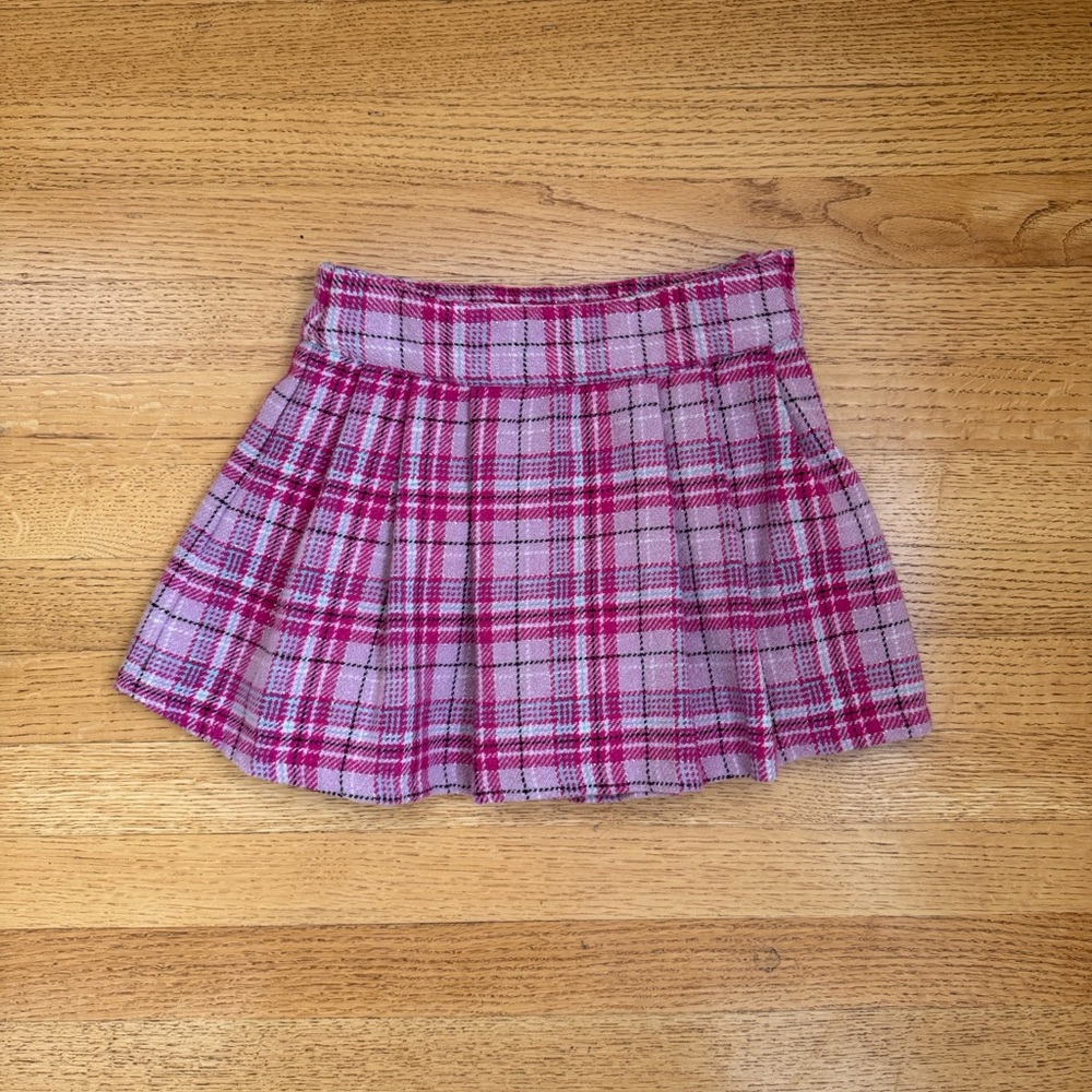 GAP Pink Plaid Kids Skort - Picture 1 of 5